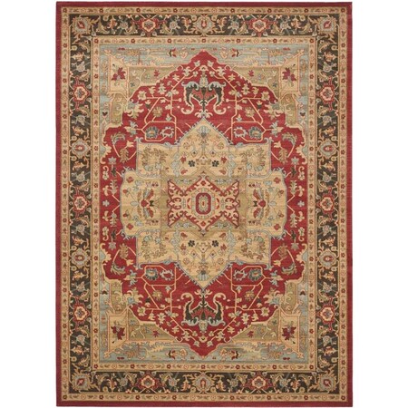 Safavieh 12 x 18 ft. Mahal Power Loomed Rug, Large Rectangle - Natural and Navy MAH625B-1218